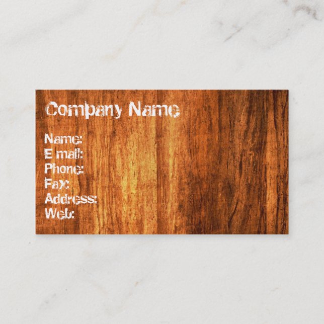 Tarjeta de presentación Wood Style (Anverso)