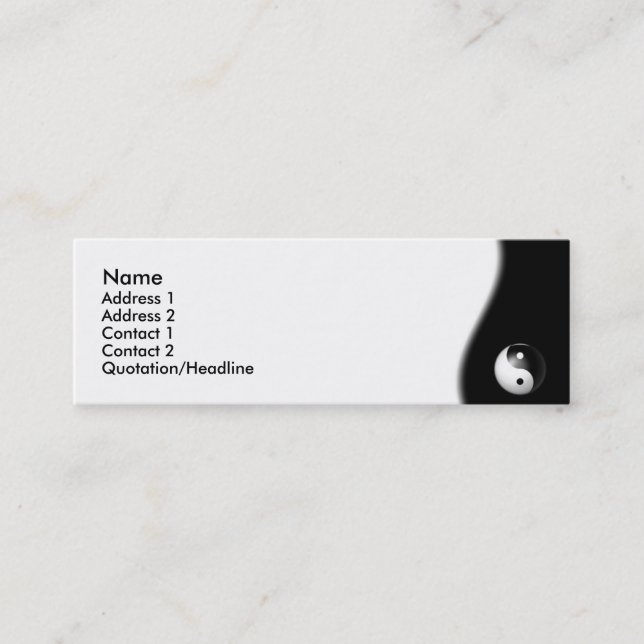 Tarjeta de presentación Yin-Yang (Anverso)