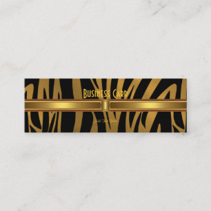 Tarjeta de presentación Zebra dorada africana exót