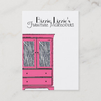 Tarjeta de presentación Zebra Pink Armoire