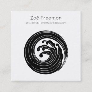 Tarjeta De Presentación Zen    Ola Japonesa   Mínimo