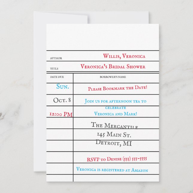 Tarjeta de préstamo de biblioteca personalizada pa (Anverso)