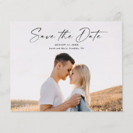 Tarjeta de presupuesto de boda con foto y fecha de