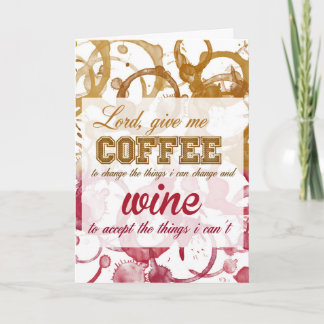 Tarjeta de presupuesto para vino y café