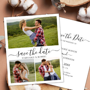 Tarjeta de presupuesto tipográfico de foto de boda