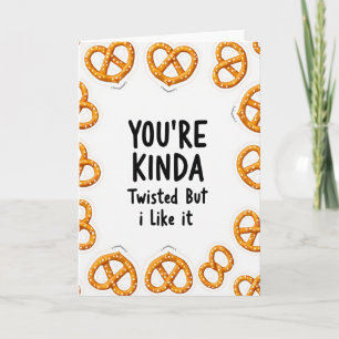 Tarjeta de Pretzel Un Poco Torcido