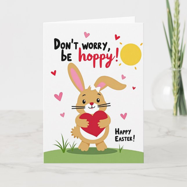 Tarjeta de primavera Be Hoppy (Anverso)