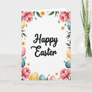 Tarjeta de primavera con lunares florales