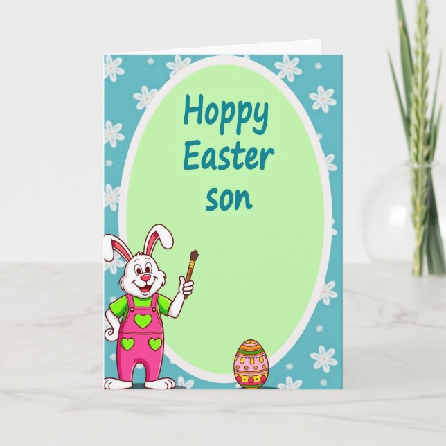 Tarjeta de primavera con patrón de corazón (Anverso)
