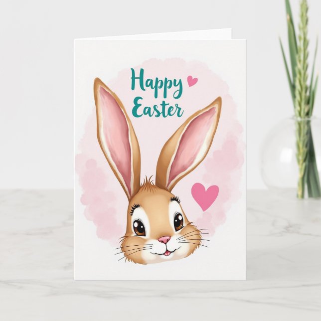 Tarjeta de primavera con patrón de corazón (Anverso)