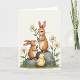 Tarjeta de primavera de amigos Daisy