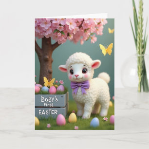 Tarjeta de primavera de animal esponjoso