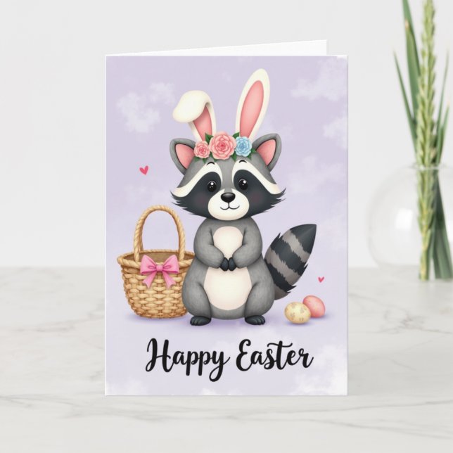 Tarjeta de primavera de criatura del bosque (Anverso)