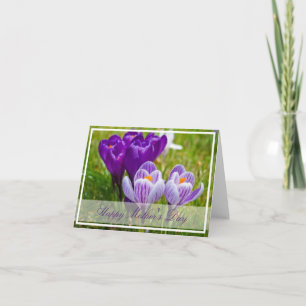 Tarjeta de primavera de crocus