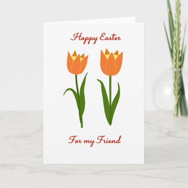 Tarjeta de primavera de flor de naranja (Anverso)