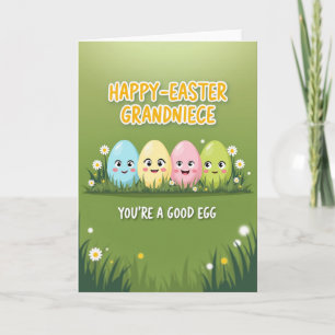 Tarjeta de primavera de óvalos felices