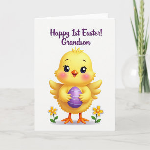 Tarjeta de primavera de pajarito bebé lindo