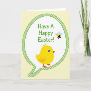 Tarjeta de primavera de Pascua de aves felices