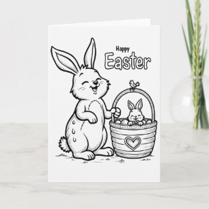 Tarjeta de primavera de patrón feliz