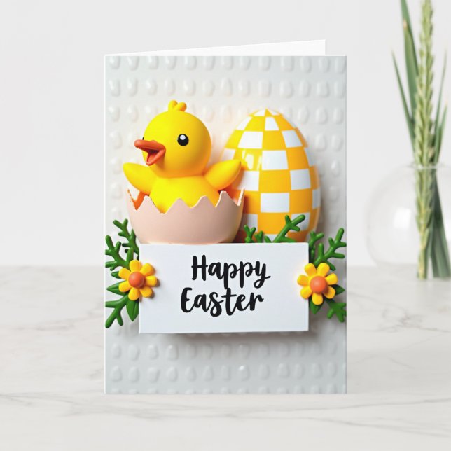 Tarjeta de primavera de tablero de ajedrez (Anverso)
