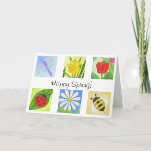 Tarjeta de primavera feliz