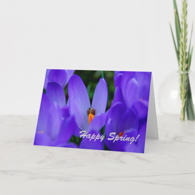 Tarjeta de primavera feliz (Anverso)