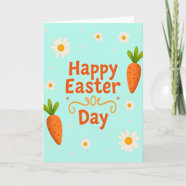 Tarjeta de primavera floral naranja (Anverso)