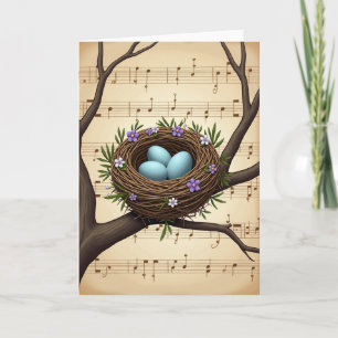 Tarjeta de primavera Nido Musical