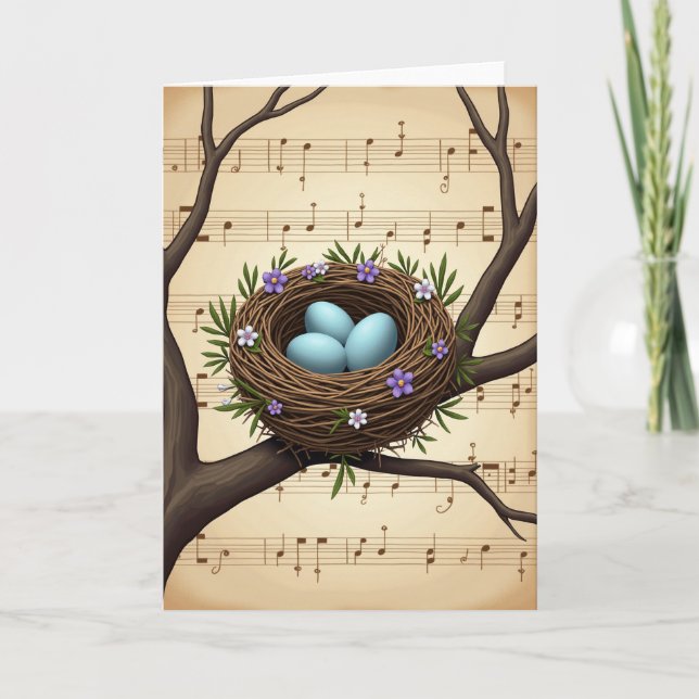 Tarjeta de primavera Nido Musical (Anverso)