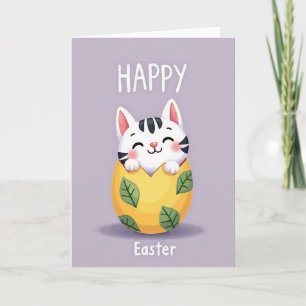 Tarjeta de primavera para felinos felices