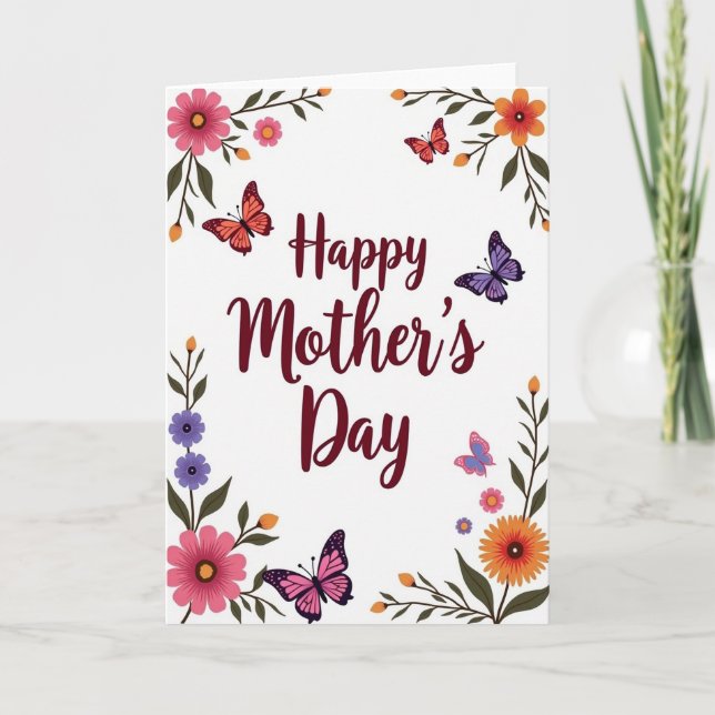 Tarjeta de primavera para mamá (Anverso)