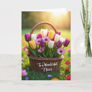 Tarjeta de primavera para una dulce sobrina