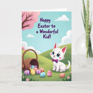 Tarjeta de primavera pastel rayada