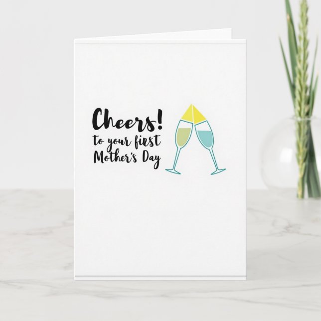 Tarjeta de primer brindis del Día de la Madre (Anverso)
