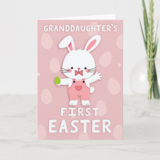 Tarjeta de primer conejo de Pascua (Anverso)