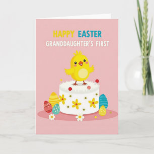Tarjeta de primer cumpleaños con pastel