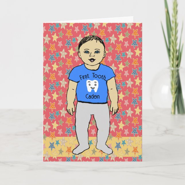 Tarjeta de Primer Diente de Niño (Anverso)