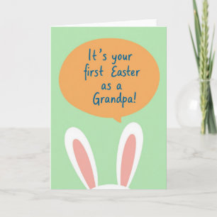 Tarjeta de primer mensaje de Pascua para abuelo