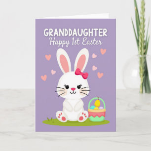 Tarjeta de primer Pascua de nieta