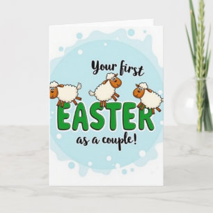 Tarjeta de primera Pascua como pareja