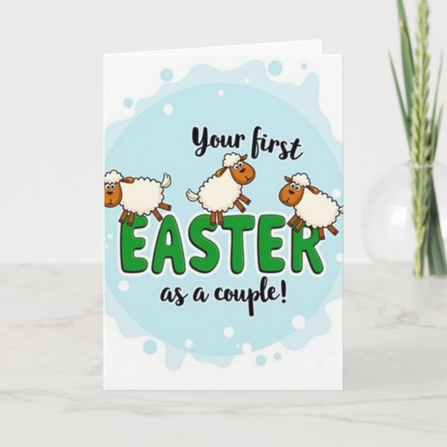 Tarjeta de primera Pascua como pareja (Anverso)