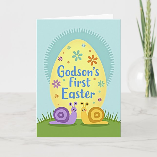 Tarjeta de Primera Pascua de Ahijado (Anverso)