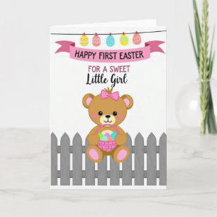 Tarjeta de Primera Pascua para Niña Dulce