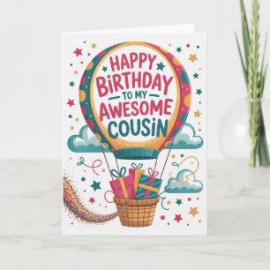 Tarjeta de primo de cumpleaños feliz