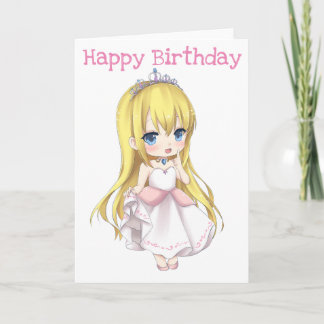 Tarjeta de Princesa de Cumpleaños Feliz
