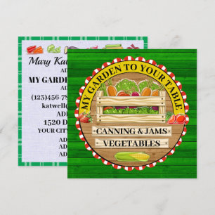 Tarjeta de productos y reservas frescos