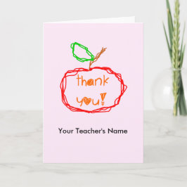 Tarjeta de profesor de agradecimiento personalizad