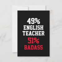 Tarjeta de profesor de inglés malvado