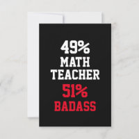 Tarjeta de profesor de matemáticas malvado