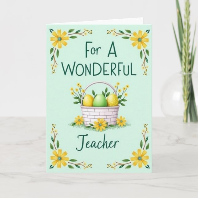 Tarjeta de Profesor Maravilloso (Anverso)